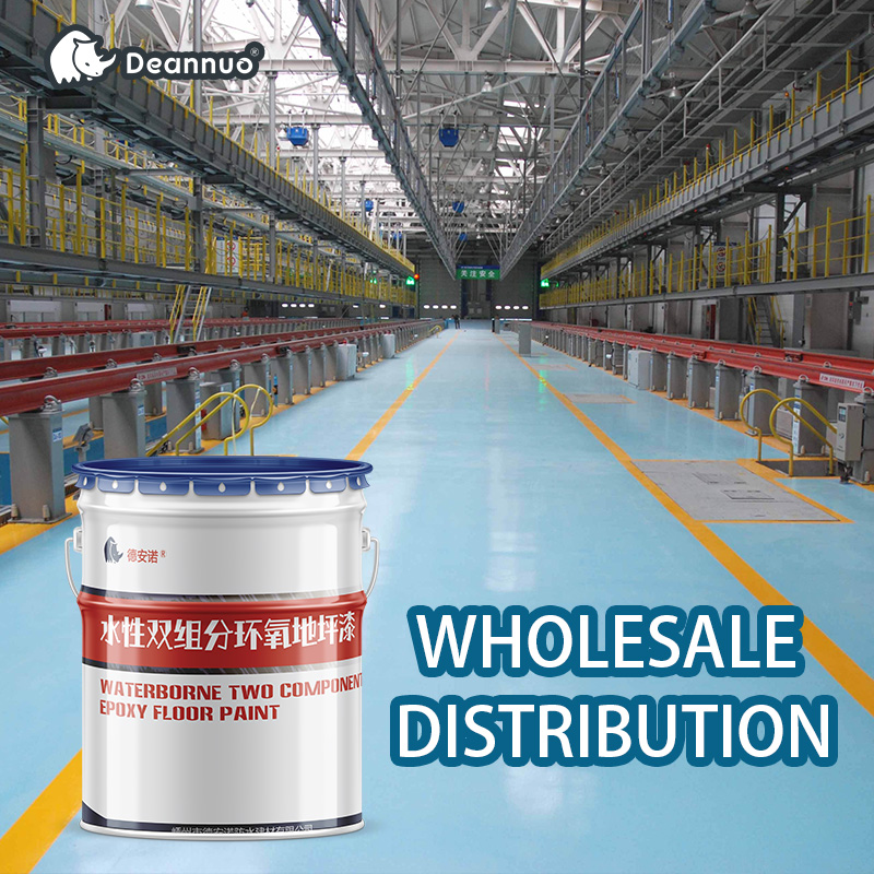 Water-based epoxy resin floor paint